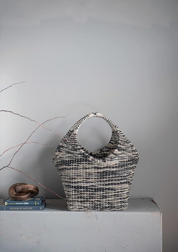 Creative Co-Op Mango Wood Chain Link, Burnt Finish