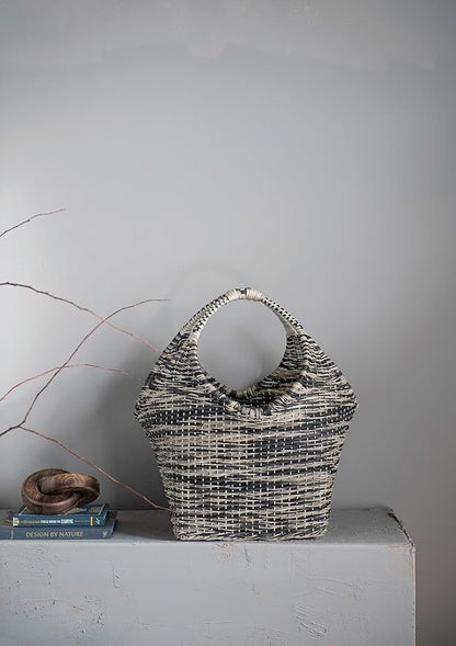 Creative Co-Op Mango Wood Chain Link, Burnt Finish