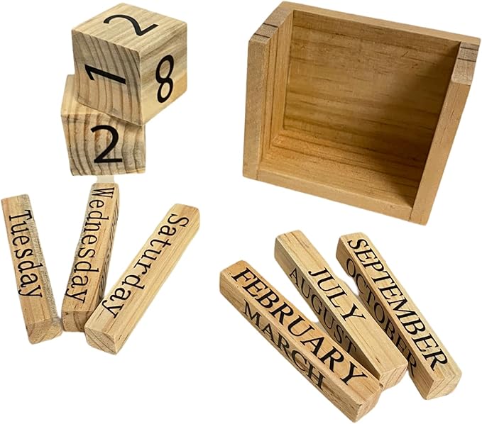 Office Calendar, Office Gift, Block Desk Calendars 2026, Lang Calendars 2026, Perpetual, Wood Office Accesory, Date Day Week Month, New Year, Christmas Gift, School.