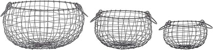 Esschert Design Wire Basket Small Round Diameter 22.3 cm Handles Decoration Garden Decoration