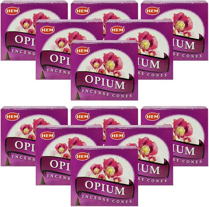 Opium Incense Cones and Cone Incense Burner Bundle Insence Insense Hem Incense