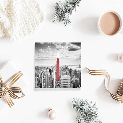 Thank You Presents Ideas Gray City Acrylic Desk Decor 4x4 Tabletop Wall Sign - Appreciation Presents for Coworkers Thank You Presents for the Boss Decorative for Home Office Decor