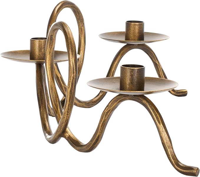 SAFAVIEH Home Collection Cian Brass Candleholder Centerpiece