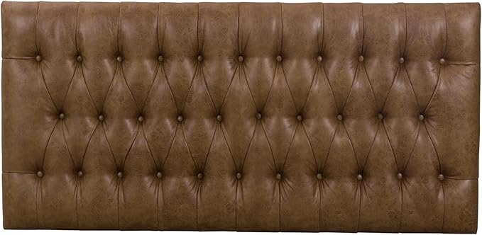 Homepop Home Decor | Large Upholstered Bench | Bench Ottoman with Storage for Living Room & Bedroom | Decorative Home Furniture (Light Brown PU Leather)