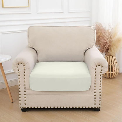hyha Waterproof Couch Cushion Covers, Stretch Sofa Couch Seat Slipcover for Dog Washable, Non-Slip Waterproof Outdoor Cushion Covers for Patio Furniture Replacement (1 Piece for Small, Beige)