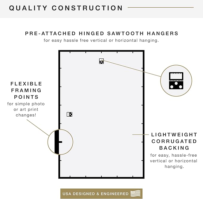 MCS Trendsetter 22.75x34 Poster Frame Black High-Gloss, Vertical & Horizontal Wall Hanging Large Picture Frame for Photos, Posters & Art Prints (1-Pack)