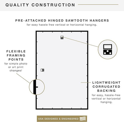 MCS Trendsetter 22.75x34 Poster Frame Black High-Gloss, Vertical & Horizontal Wall Hanging Large Picture Frame for Photos, Posters & Art Prints (1-Pack)