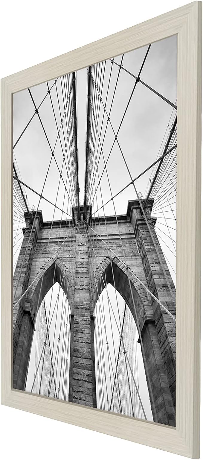 Americanflat 20x30 Poster Frame with Polished Plexiglass - Wide Picture Frames Made of Engineered Wood for Vertical or Horizontal Wall Display - Epic Collection - Light Wood