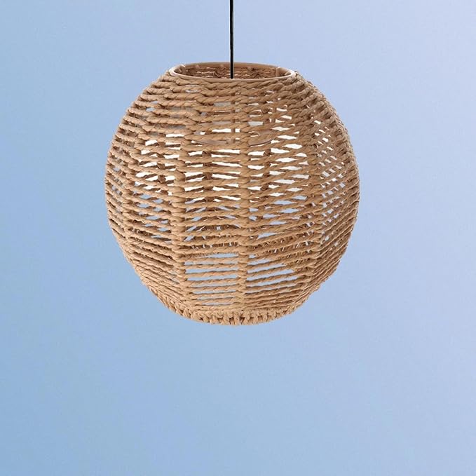Lampshade for Cover Table Lamp Rattan Lamp Pendant Light Vintage Hanging Lighter Cafe Restaurant Home Decor Retro Lampshade