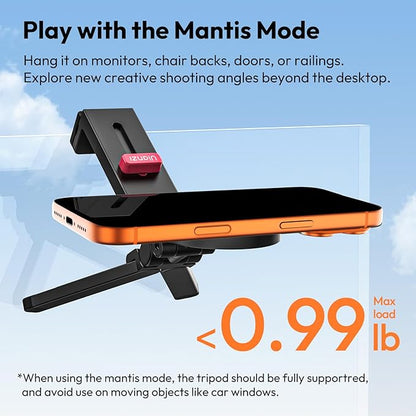 ULANZI MA88 Magnetic Airplane Phone Holder for MagSafe iPhone 17-12 Series, Strongest Magnet Handsfree Phone Tripod Mount for Woman Man, 360° Rotation Long Flight Travel Essentials for Seat Tray Table