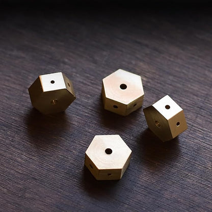 Mini Dual Purpose Incense, Brass Incense Holder for Incense Sticks, Hexagonal Shape Burner Plate Holder Censer Home Decoration, 3 Pcs