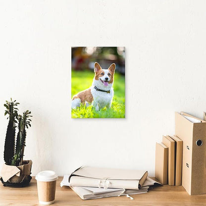 YYYYHPP Canvas Prints with Your Photos, Personalized Photo to Canvas Wall Art,Canvas Printing for Wedding, Family, Baby, Pets, Home Office Decor, Wrapped Frame 12"x16"