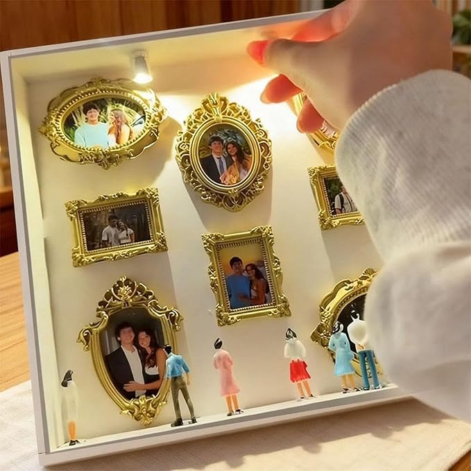 DIY Mini Museum Silhouette Box Unique Memory Keepsake for Home Decor 2026 New Mini Museum Display (Black)