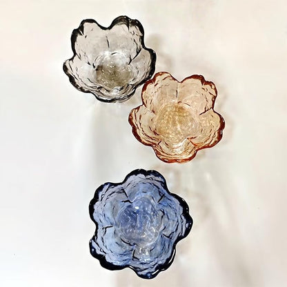 Black Crystal Flower Jewelry Ring Dish, Clear Trinket Bowl, Cute Nightstand Decor Ring Holder for Women, Home Decor Gifts for Women, Wedding, Birthday, Mother's Day