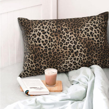 Brown Leopard Pillow Covers 12x20 Inch Set of 2 Cheetah Throw Pillows Skin Animal Print Pillow Cases Outdoor Farmhouse Soft Cotton Cushion Case Lumbar Modern Decorative Pillows for Couch Sofa