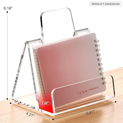 Acrylic Brochure Holder 5x6 Inch,Clear Pamphlet Holder Display Stand for Trifold 4&5&6 Inch Flyers,Pamphlets,Booklets,Menu,Leaflets for Office,Home,Store,1 Pack,A5
