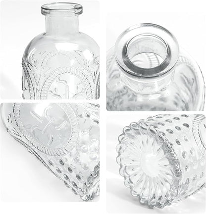Bud Vases in Bulk 24, Clear Small Glass Vase for Centerpiece Table Decorations, Durable Mini Glass Vases for Flowers, Decorative Flower Vase for Wedding Decor, Party, Home Decor, Housewarming