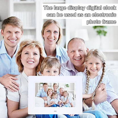 7 Inch Extra Large Day Date Time Digital Day Calendar Clocks with Auto-Dimming 12 Alarm Reminders Dementia Clock for Senior Elderly impaired Vision Memory Loss