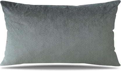 Artscope Luxury Velvet Pillow Covers Super Soft Decorative Rectangle Throw Pillow Covers Case Cushion Covers for Sofa Couch Bedroom Car Decor 16x24 Inch Dark Grey