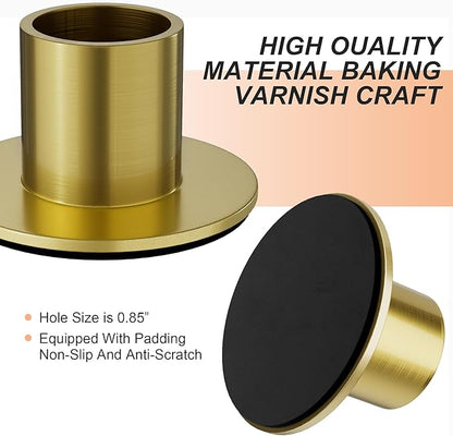 2 Pcs Brass Candle Holder - Elegant Taper Candle Holders, Classic Brass Candlestick Holders for Table Centerpiece, Festive Christmas Mantel Display or Sophisticated Home Decor