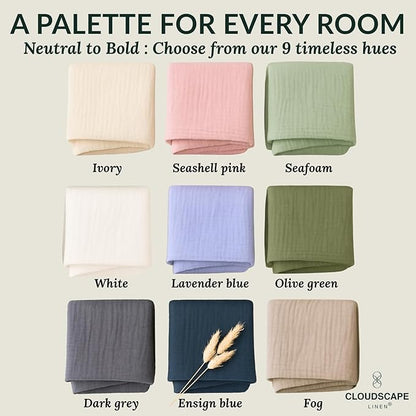 Luxury 100% Cotton Muslin Blanket Twin Size, 4 Layer 68x90 Fits Upto TwinXL Bed, Soft Cotton Gauze Quilt, Layering Winter Blankets for Bed, All Season Fog Bedding