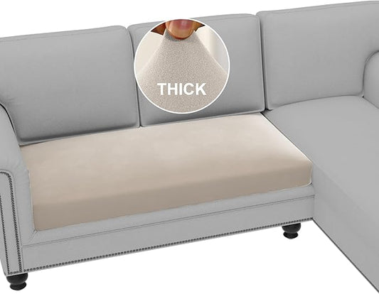 H.VERSAILTEX Fleece Couch Cushion Covers Stretch Loveseat Covers for 2 Cushion Couch Loveseat Covers Comfortable and Durable Fabric (2 Seater Cushion Cover, Island Fossi)