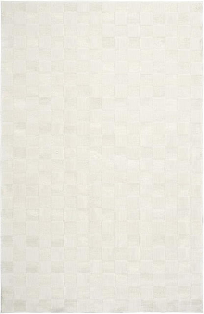 Revival Rugs Willow 5'3"x8' Washable Area Rug for Living Room Bedroom - 100% Recycled Oeko-TEX Certified, Medium Pile, Beige, Cream