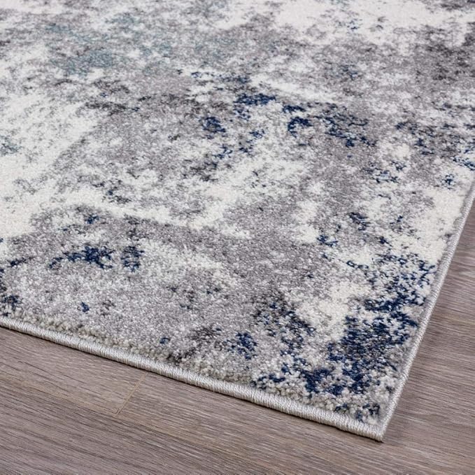 LUXE WEAVERS Hampstead Abstract Area Rug - Medium Pile, Modern Area Rug, Ivory / 5 x 7