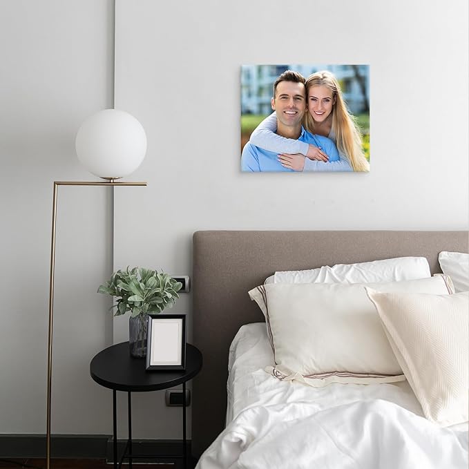 YYYYHPP Canvas Prints with Your Photos, Personalized Photo to Canvas Wall Art,Canvas Printing for Wedding, Family, Baby, Pets, Home Office Decor, Wrapped Frame 12"x10"