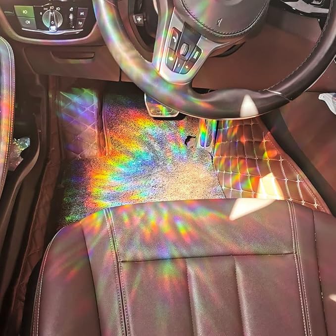 Olicard Suncatcher Sticker Indoor Rainbow Prism Film for Bedroom Decoration, Anti-Collision Window Decals for Bird Strikes, Sun Catchers, Rainbow Maker for Home Decor