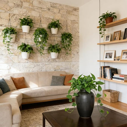 2pcs Fake Hanging Plants Artificial Hanging Plant Faux Greenery Vines for Wall Home Bedroom Living Room Indoor Outdoor Office Decor