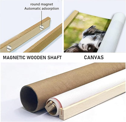 Custom Print Canvas Hanging, Personalized Poster with Your Photos, Customized Posters with Magnetic Frames