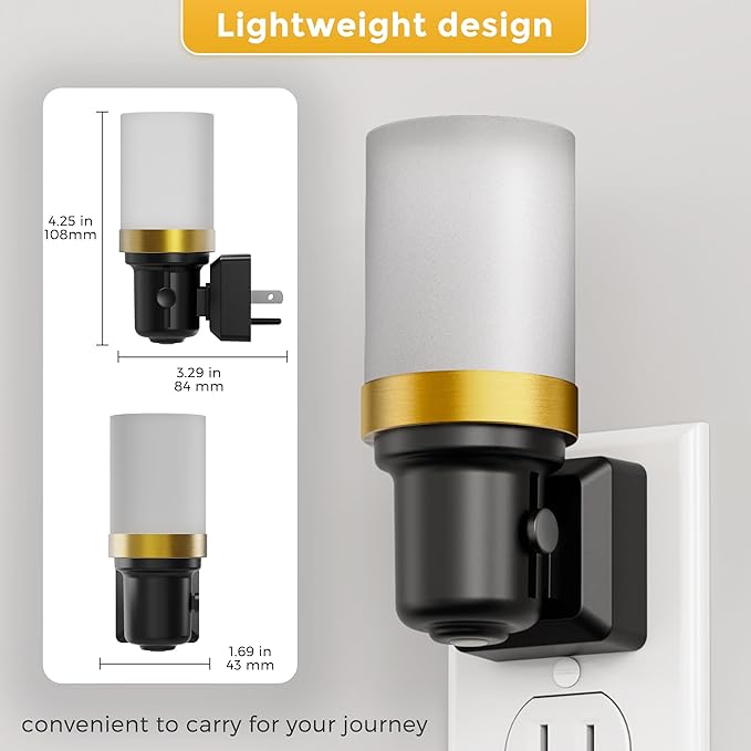 L LOHAS LED Night Light, 2 Pack Night Lights Plug into Wall, Dimmable Nightlight with Auto Light Sensor, 3000K Warm White 0-100LM, Plug in Night Light for Hallway Bedroom Bathroom