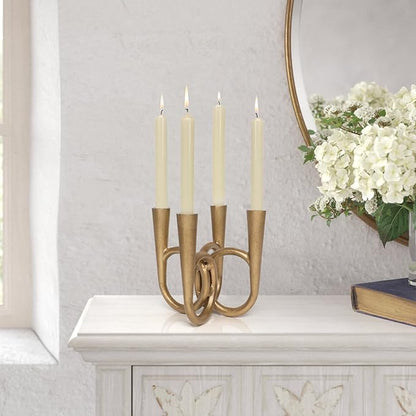 Antique Brass Candle Holder, Iron Taper Candle Holders, Vintage Cast Iron Decorative Candle Stands, Tall Candle Holders for Wedding, Dining Table, Home Decor