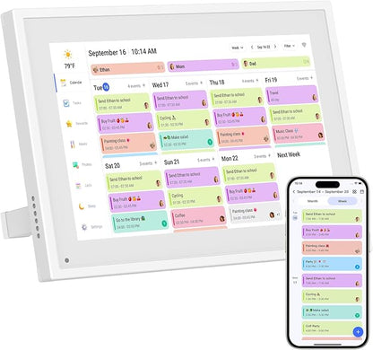 Canupdog 10.1 inch Digital Calendar & Chore Chart, Smart Touchscreen Interactive Display for Family Schedules, Easy to Organizing and Planning for Home and Office