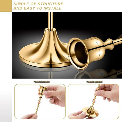 Candle Holder Gold Candlestick Holder Metal Taper Candle Holder Brass Gold Vintage Candle Stick Holders Set of 6 Table Centerpiece Decor for Dinning Party Wedding