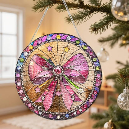 Chrismas Acrylic Stained Glass Window Hanging,Sun Catcher Decor Stained Panel Hangings Wall Art Decor, best christmas gifts 2026 8x8inch (SCL003 Bell)