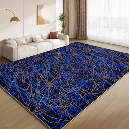 Vintage Grunge Arcade Rug 3x4 Small Area Rugs Abstract Colorful Lines Rugs Non Slip Machine Washable Indoor Throw Carpet for Living Room Bedroom Nursery Study Office Entrance Foyer