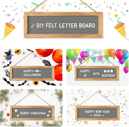 Picture Frames Collage Wall Decor Collage Picture Frames for Wall, Felt Letter Board with 340 Letters and 15 Clips, Unique Rustic DIY Photo Frames for Birthday Best Friend Family Party Gifts