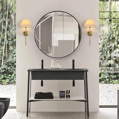 Wall Sconces Sets of 2 White Fabric lampshade Gold Wall Lamp Column Bracket Wall Lighting Bathroom Dresser Hardwired lamp Applicable to Living Room Bedroom Dining Room