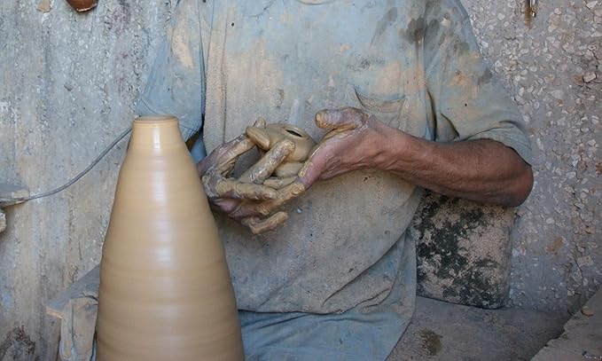 Biblical Herodian Clay Oil Lamp – Authentic Glazed Replica from The Time of Jesus in Jerusalem - Handmade Holy Land Christian Faith Gift