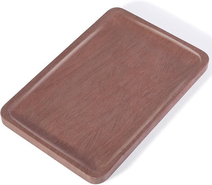 Marble Vanity Tray, 11.8in Sandstone Bathroom Kitchen Tray for Countertop, Decorative Dresser Organizer, Perfume Storage, Jewelry Holder, Brown Stone Gift for Man