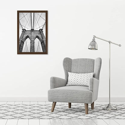 Americanflat 20x30 Poster Frame with Polished Plexiglass - Wide Picture Frames Made of Engineered Wood for Vertical or Horizontal Wall Display - Epic Collection - Walnut
