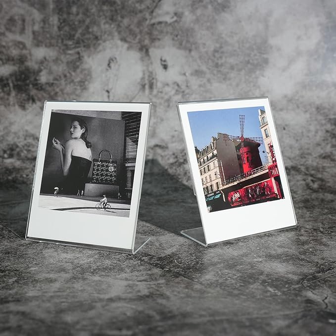 iFreak Polaroid Photo Frame for Polaroid Now i-Type/600/SX-70/OneStep+/Instax Wide 300/200/210 3.5 x 4.25 inch Films,L-Shape Memory Display Frame. (6 Pack, 3.5X4.25)