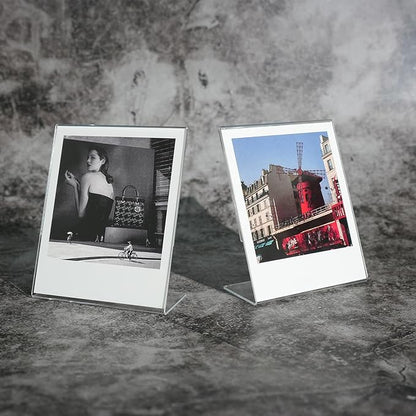 iFreak Polaroid Photo Frame for Polaroid Now i-Type/600/SX-70/OneStep+/Instax Wide 300/200/210 3.5 x 4.25 inch Films,L-Shape Memory Display Frame. (6 Pack, 3.5X4.25)