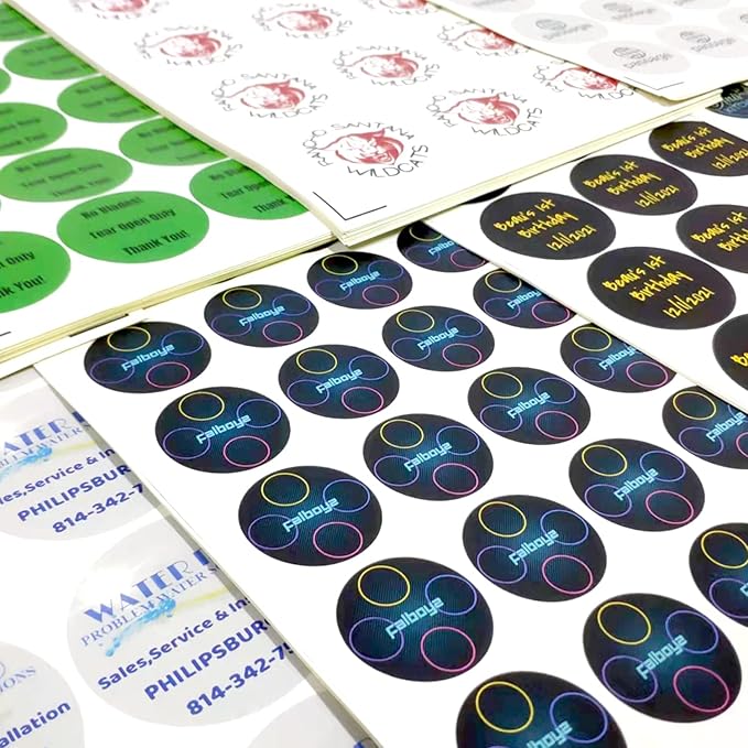 Custom Logo Stickers, Personalized Labels for Parties & Business (Circle, 2 inch)