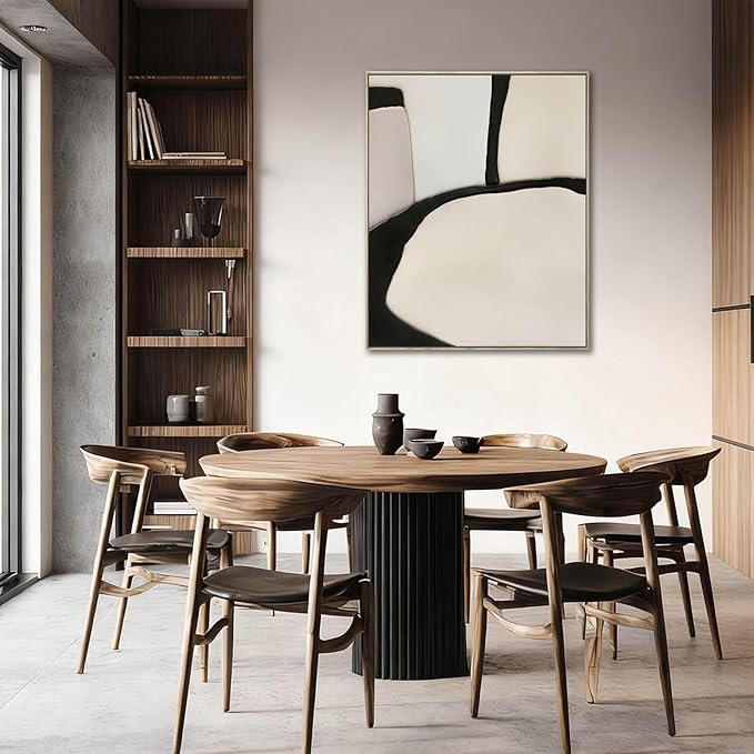 LEVERUP Black Line Art Posters Abstract Canvas Wall Artwork Modern Paintings Wall Decor for Dining Room Bedroom Office 32×40 Inchs Room Pictures