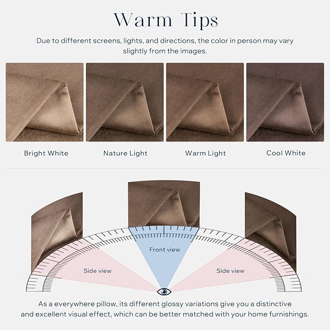 Phantoscope Pack of 2 Velvet Decorative Throw Pillow Covers Soft Solid Square Cushion Case for Couch Dark Coffee 26 x 26 inches 65 x 65 cm