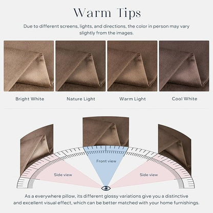 Phantoscope Pack of 2 Velvet Decorative Throw Pillow Covers Soft Solid Square Cushion Case for Couch Dark Coffee 26 x 26 inches 65 x 65 cm