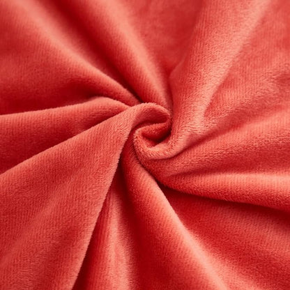 JAUXIO Diamond Pinch Pleated Crystal Velvet Pillowcases 2 Pack Solid Pintuck Throw Cushion Cover for Home Decor Hidden Zipper Closure (Coral Orange, Standard)